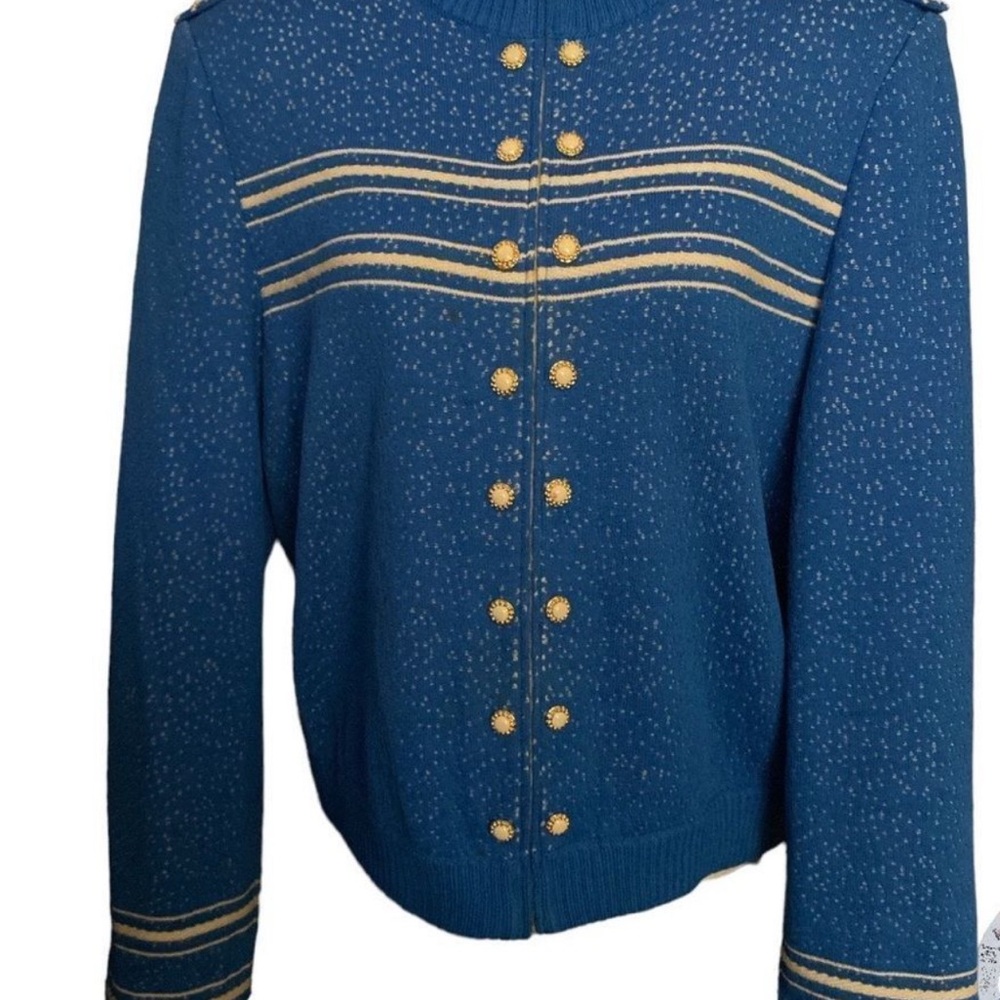 St. John Collection Navy and Gold Blazer